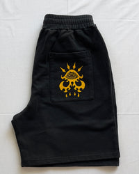 "Defile" - Relaxed Sweatshorts - Vintage Black