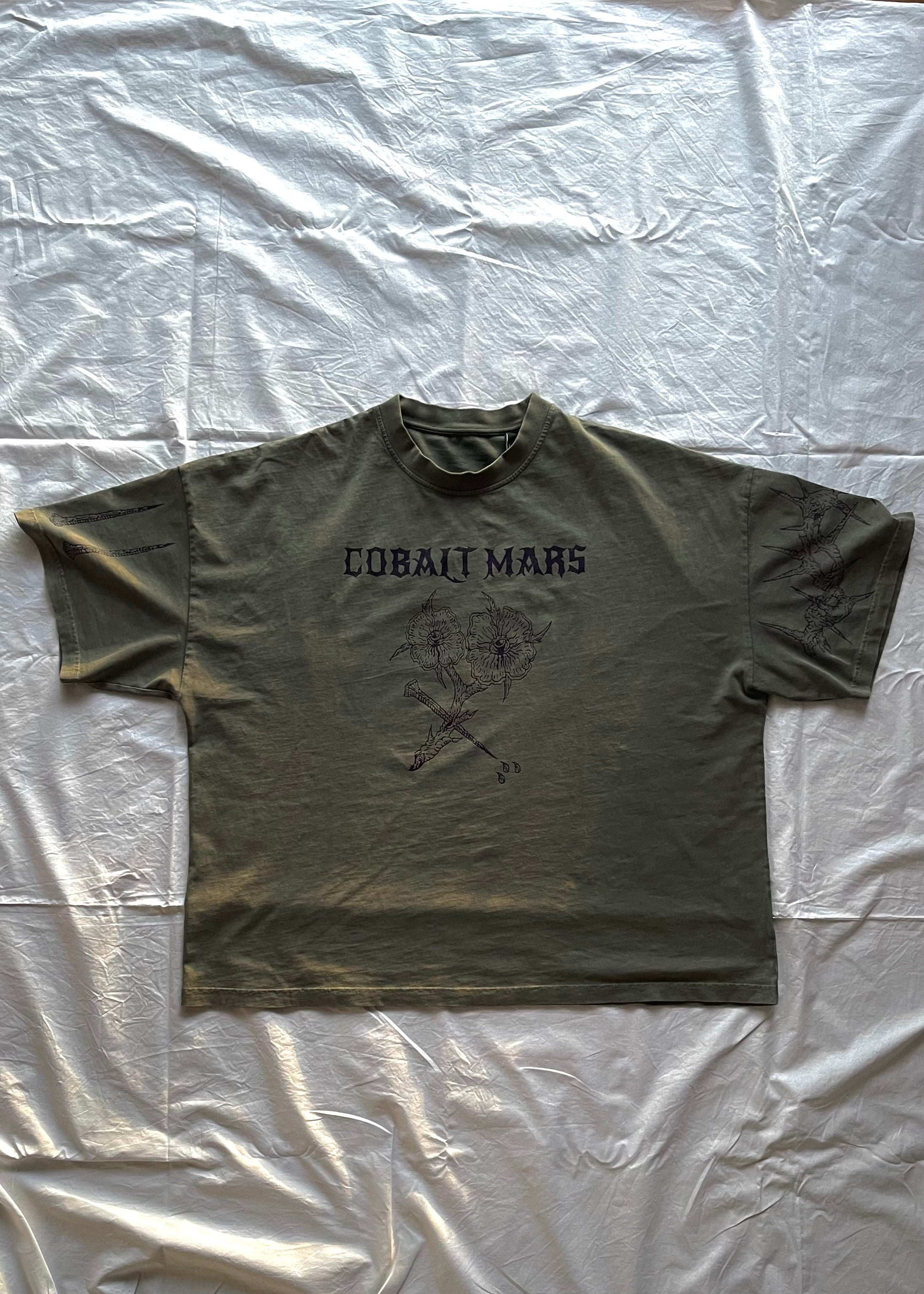 "Forget Me Not" - Oversized Boxy Tee - Vintage Forest