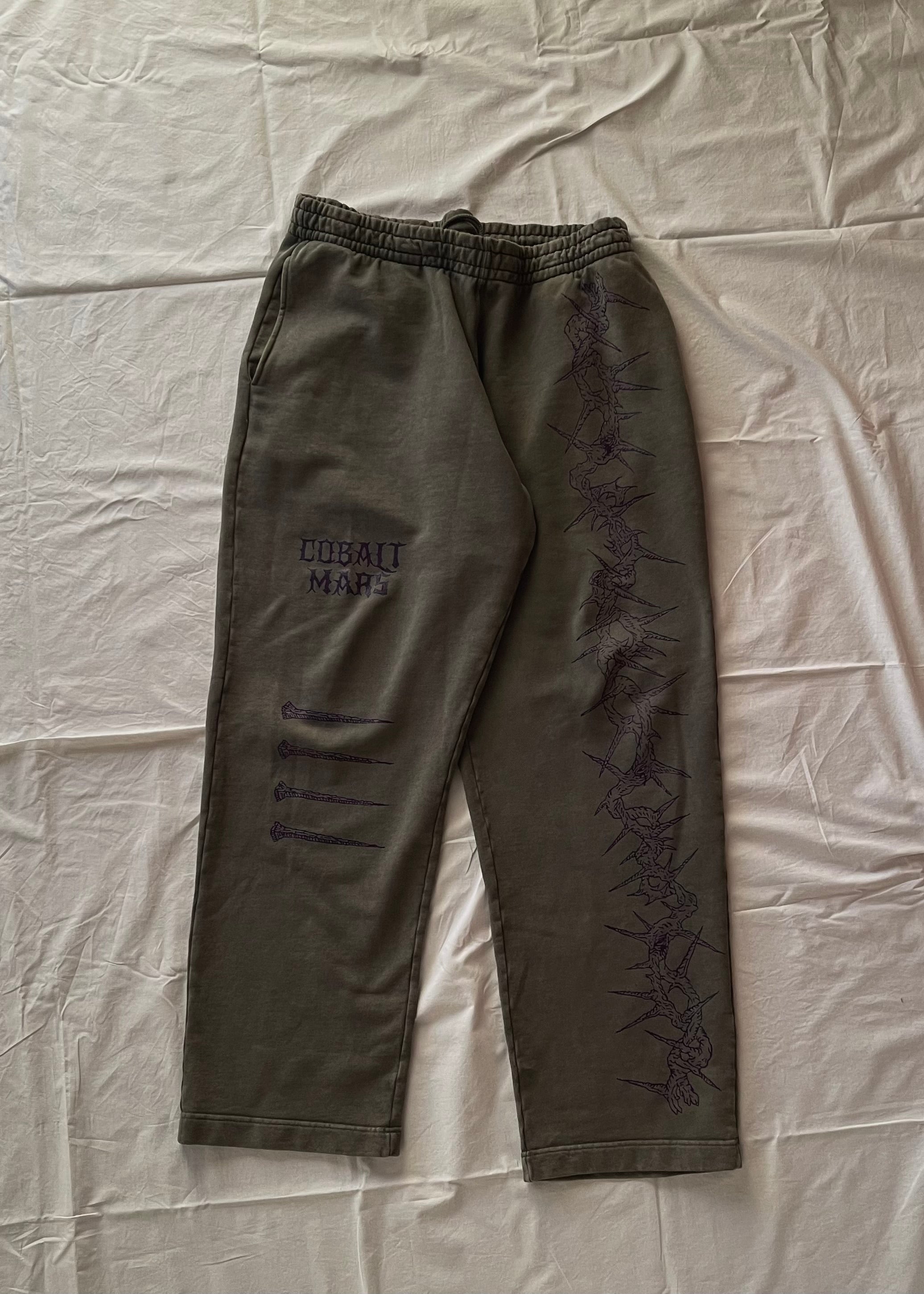 "Forget Me Not" - Relaxed Sweatpants - Vintage Forest