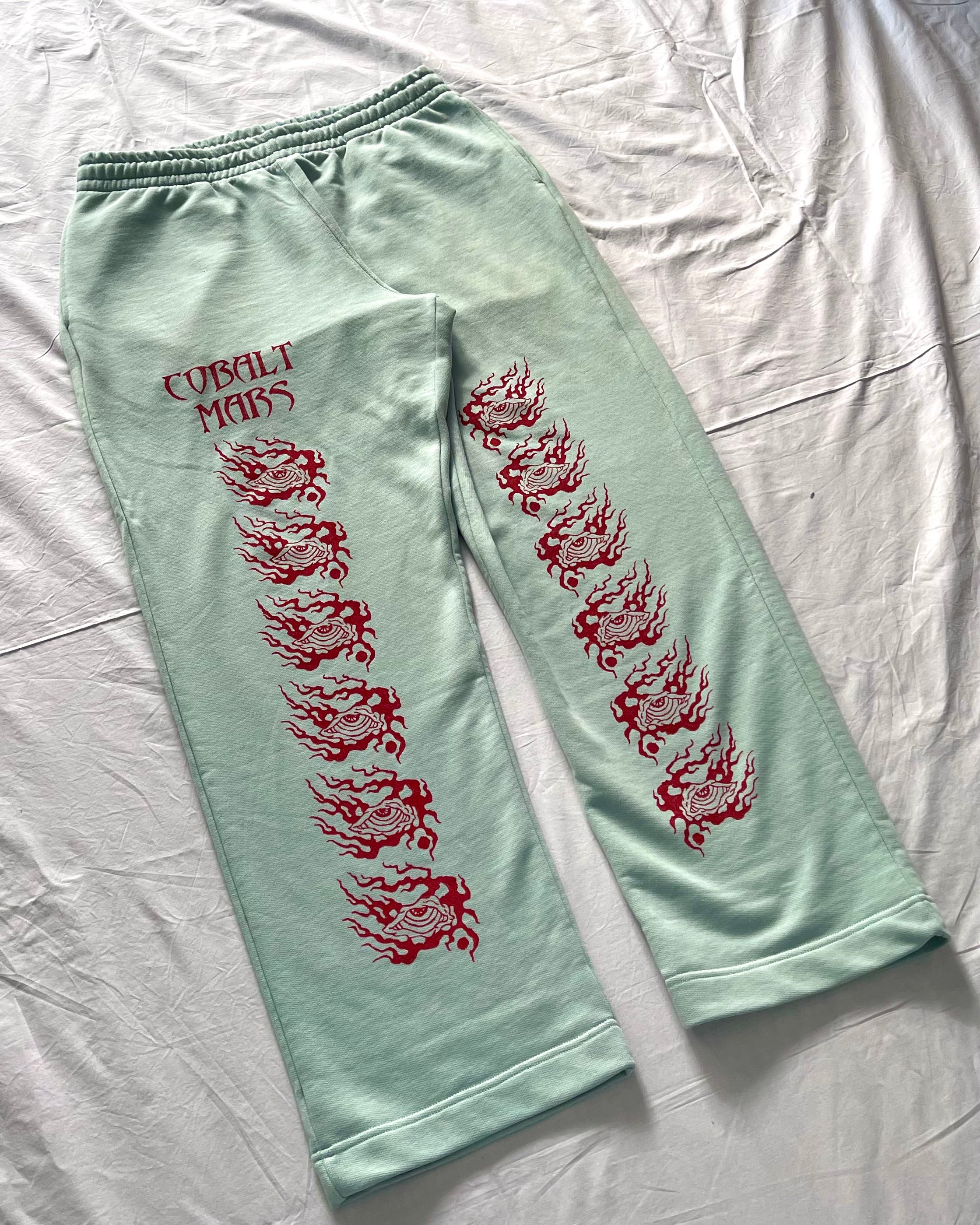 "ASCENSION" - Relaxed Sweatpants - Cold Blue