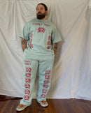 "ASCENSION" - Relaxed Sweatpants - Cold Blue