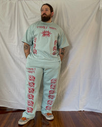 "ASCENSION" - Relaxed Sweatpants - Cold Blue