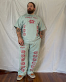 "ASCENSION" - Relaxed Sweatpants - Cold Blue