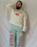 "ASCENSION" - Oversized Boxy Longsleeve Tee - Cleric White
