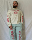 "ASCENSION" - Oversized Boxy Longsleeve Tee - Cleric White