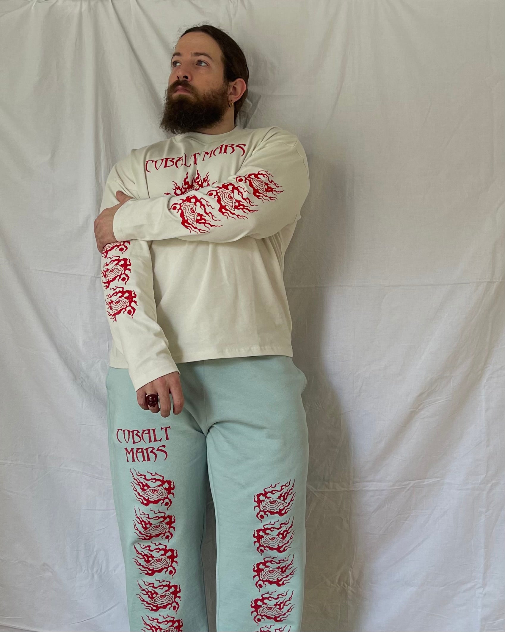 "ASCENSION" - Oversized Boxy Longsleeve Tee - Cleric White