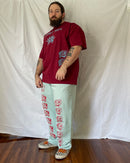 "ASCENSION" - Oversized Long Tee - Dark Red