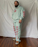 "ASCENSION" - Relaxed Sweatpants - Cold Blue