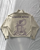 "MEMENTO MORI" - Boxy 1/4-Zip Sweater - Bone White