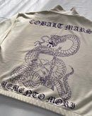 "MEMENTO MORI" - Boxy 1/4-Zip Sweater - Bone White