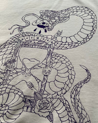 "MEMENTO MORI" - Boxy 1/4-Zip Sweater - Bone White