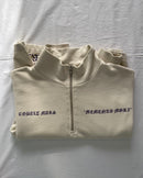 "MEMENTO MORI" - Boxy 1/4-Zip Sweater - Bone White