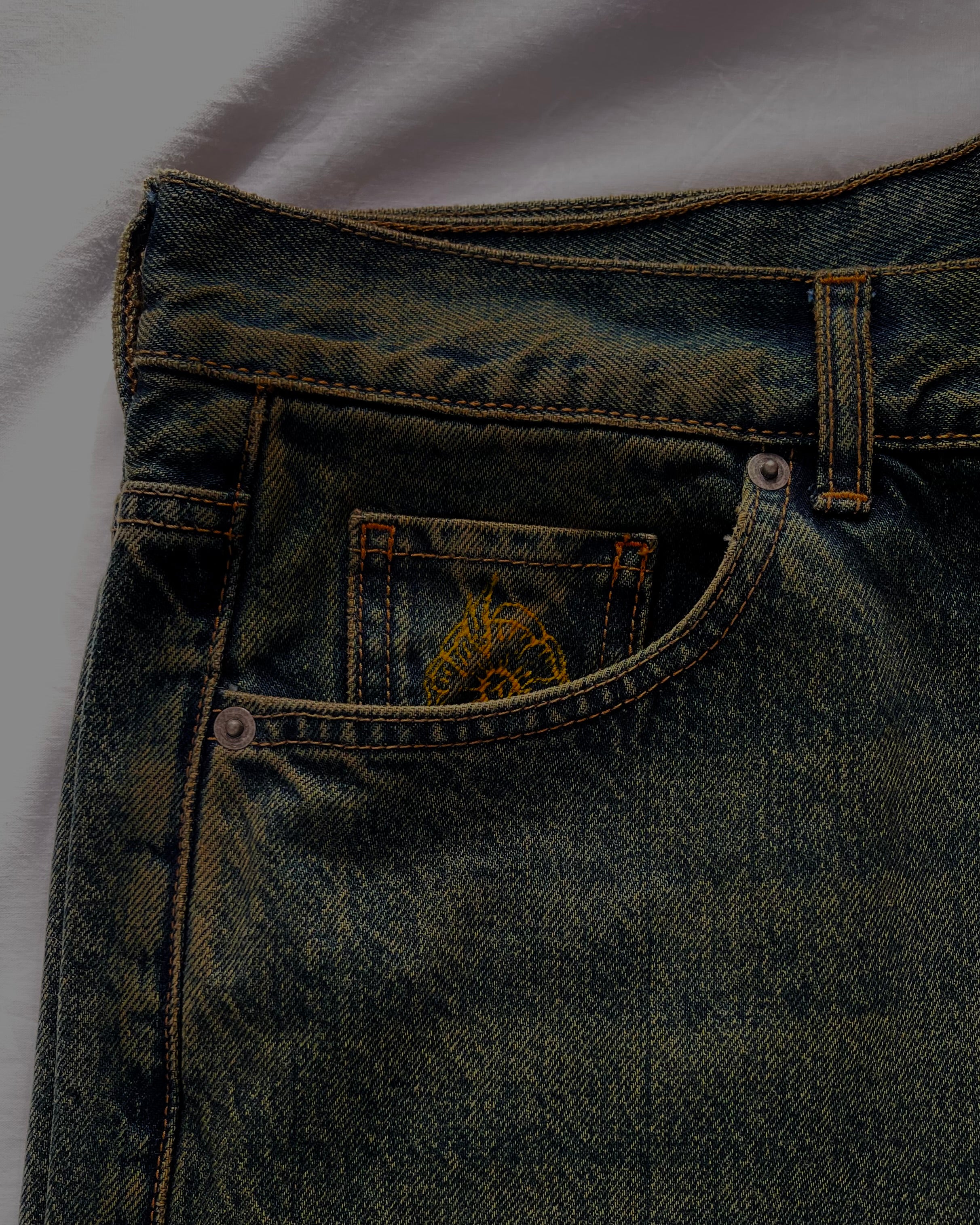 "Forget Me Not" - Faded Burn Storm Loose Jeans