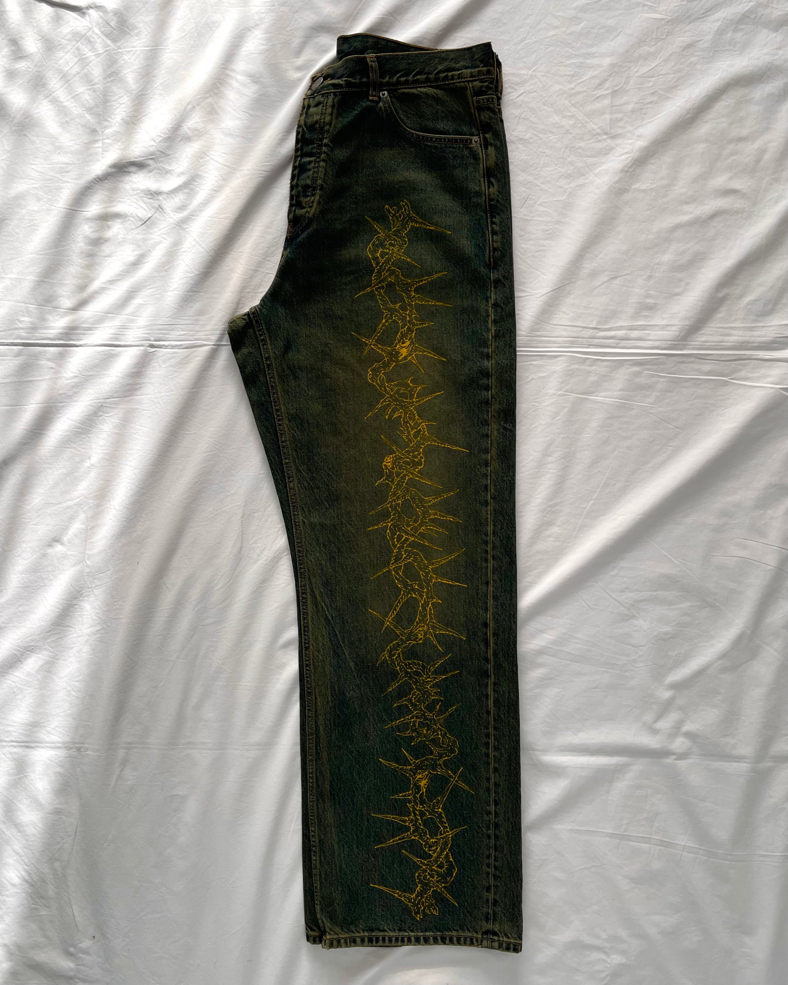 "Forget Me Not" - Faded Burn Storm Loose Jeans