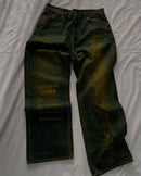 "Forget Me Not" - Faded Burn Storm Loose Jeans