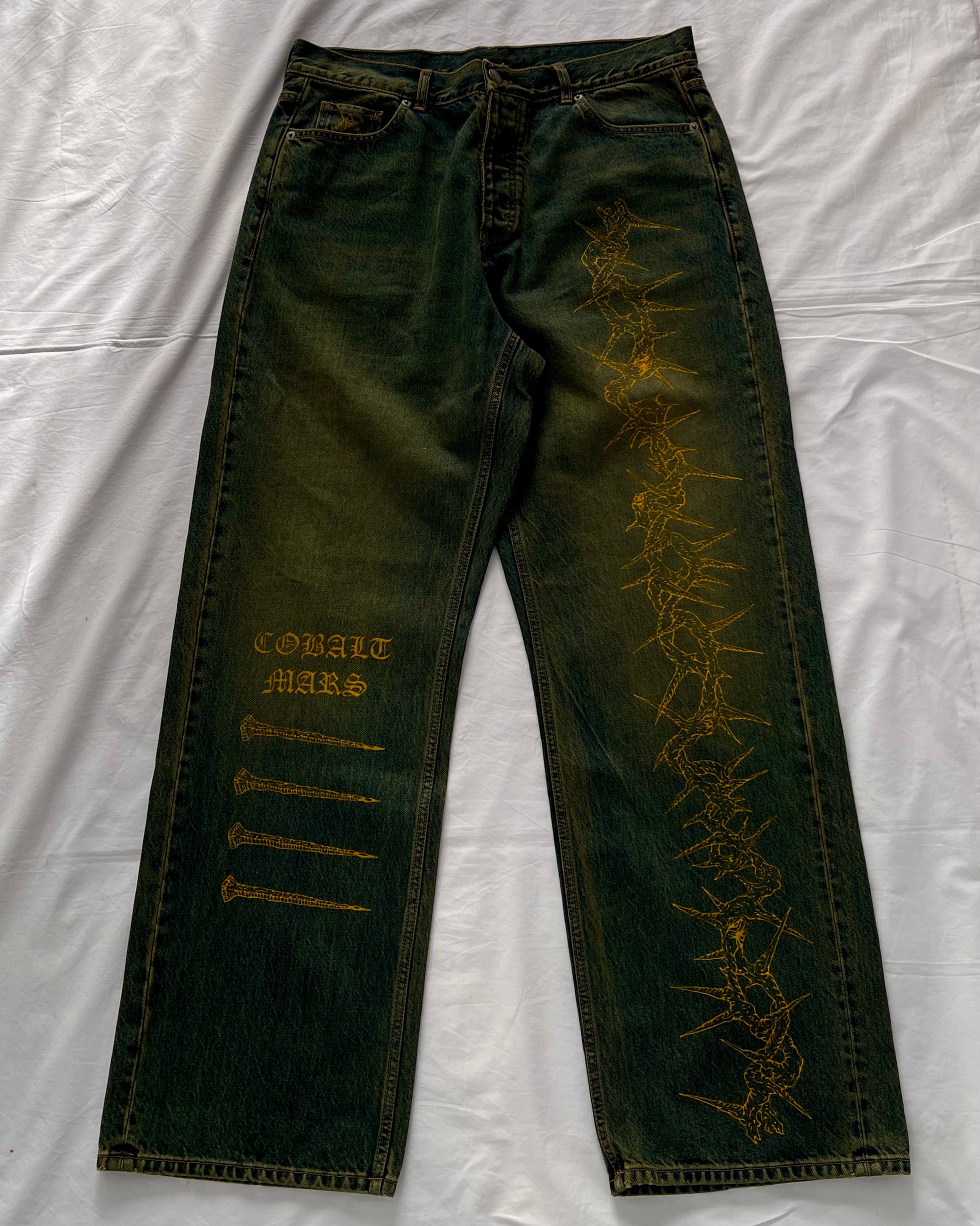 "Forget Me Not" - Faded Burn Storm Loose Jeans