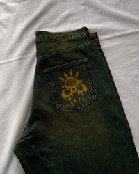"Forget Me Not" - Faded Burn Storm Loose Jeans