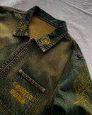 "Forget Me Not" - Faded Burn Storm Relaxed Denim Jacket