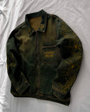 "Forget Me Not" - Faded Burn Storm Relaxed Denim Jacket