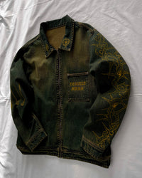 "Forget Me Not" - Faded Burn Storm Relaxed Denim Jacket