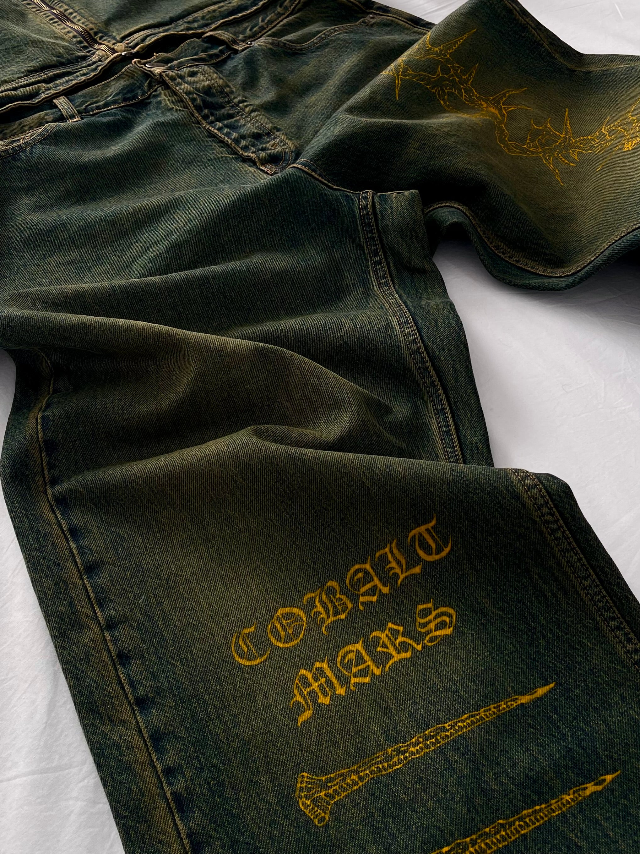 "Forget Me Not" - Faded Burn Storm Loose Jeans