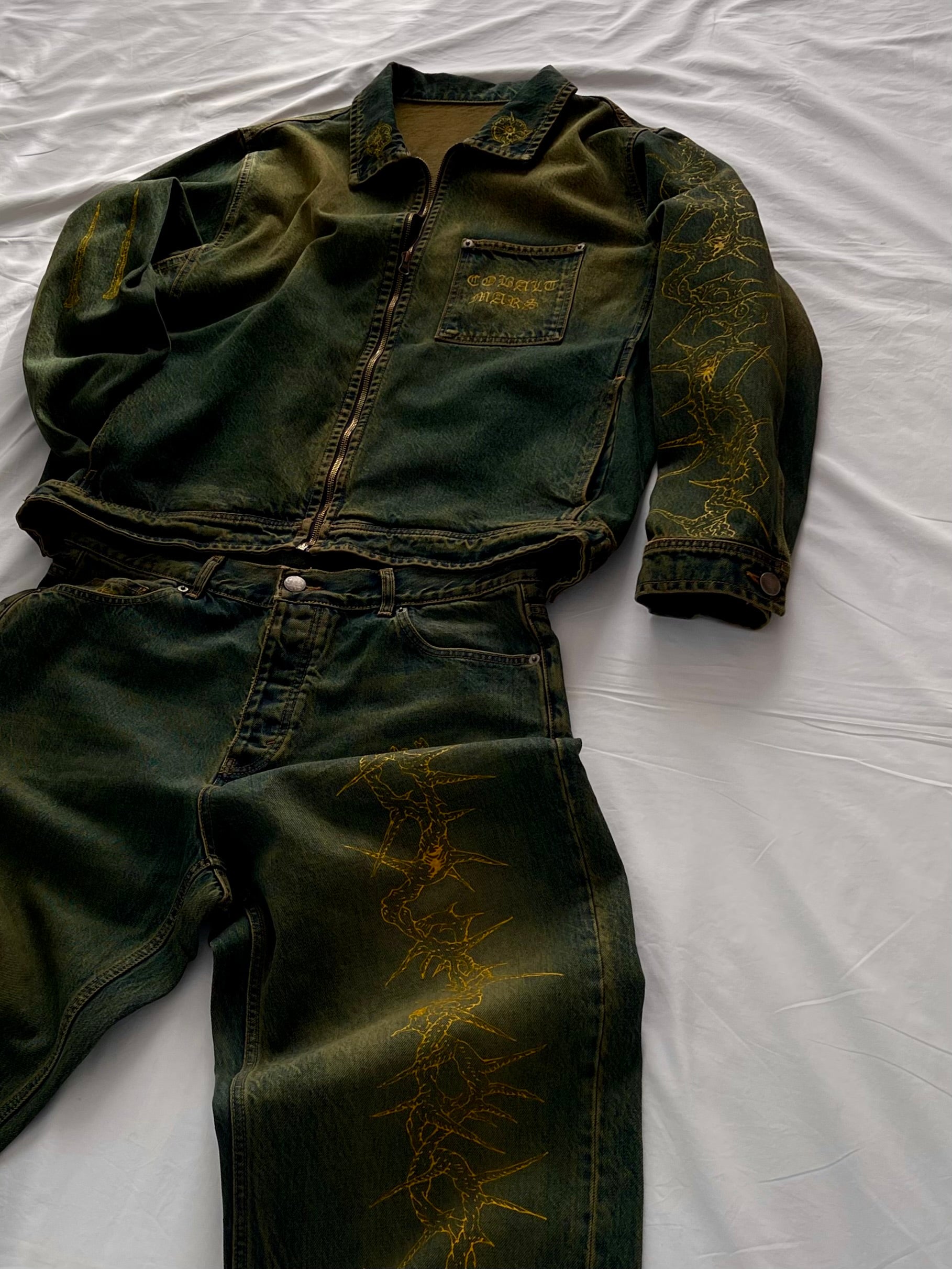 "Forget Me Not" - Faded Burn Storm Loose Jeans