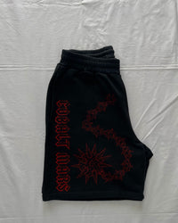 "UNBOUND" - Relaxed Sweatshorts - Vintage Black