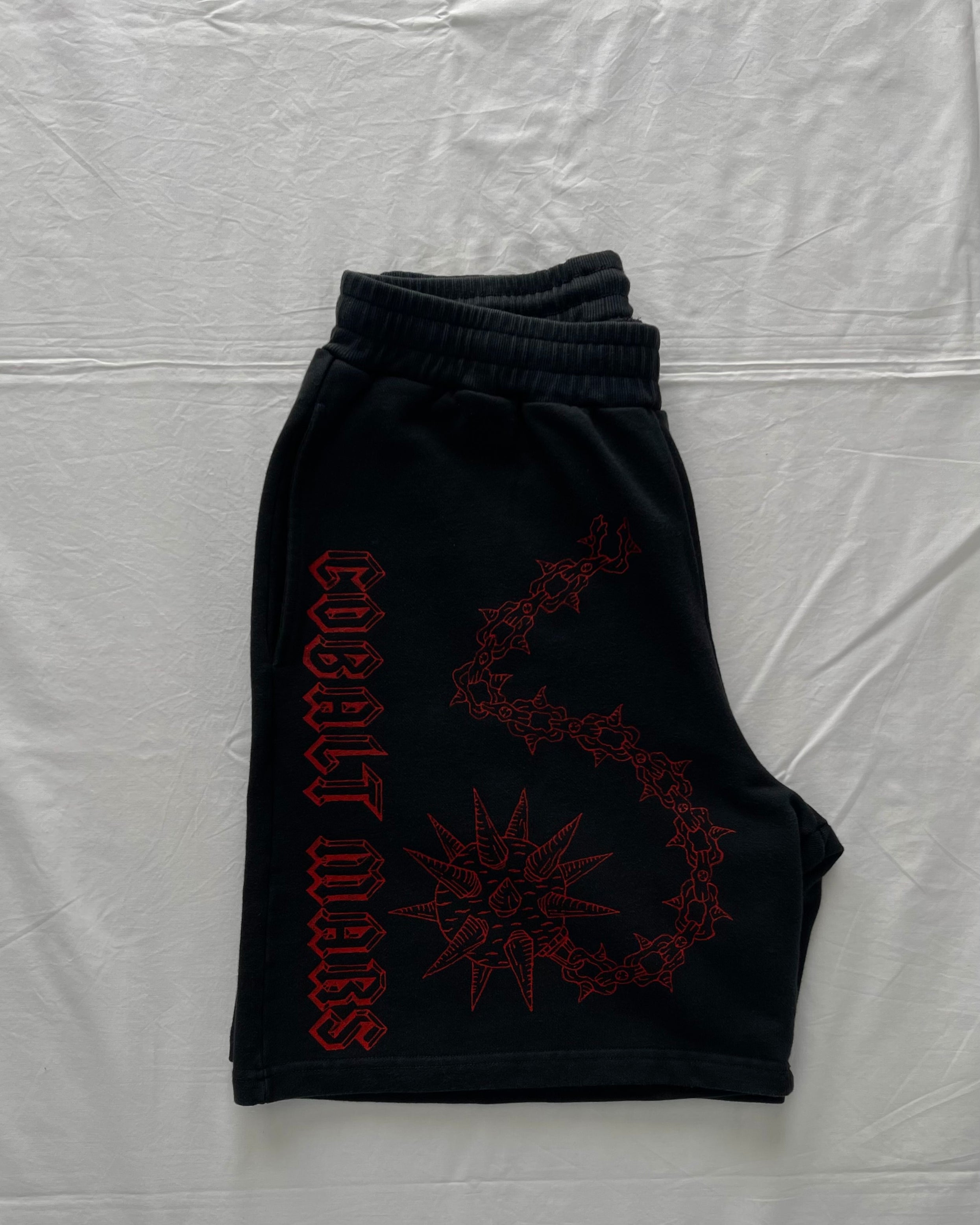 "UNBOUND" - Relaxed Sweatshorts - Vintage Black