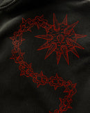 "UNBOUND" - Oversized Zipped Hoodie - Vintage Black