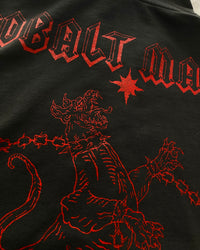 "UNBOUND" - Oversized Zipped Hoodie - Vintage Black