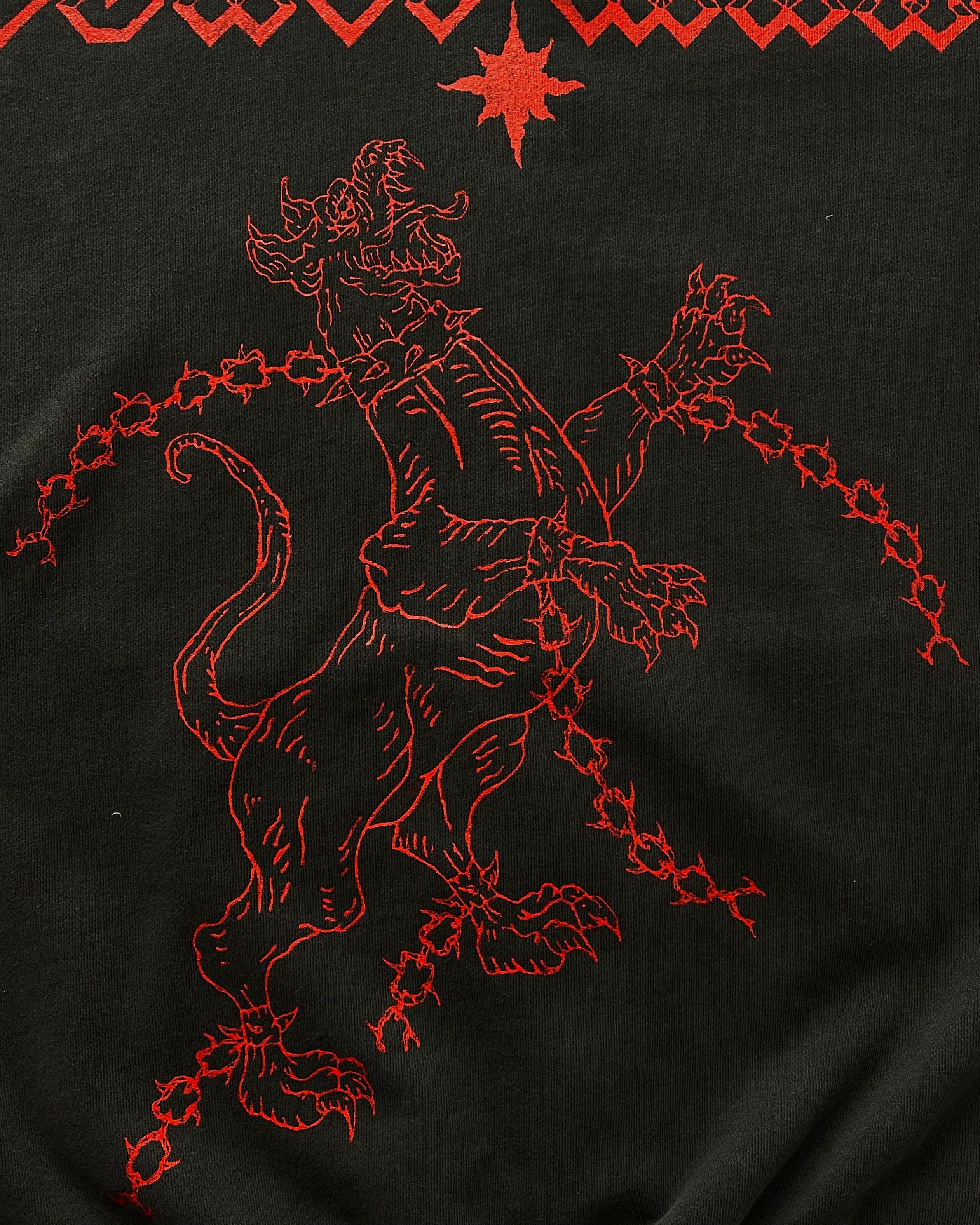 "UNBOUND" - Oversized Zipped Hoodie - Vintage Black