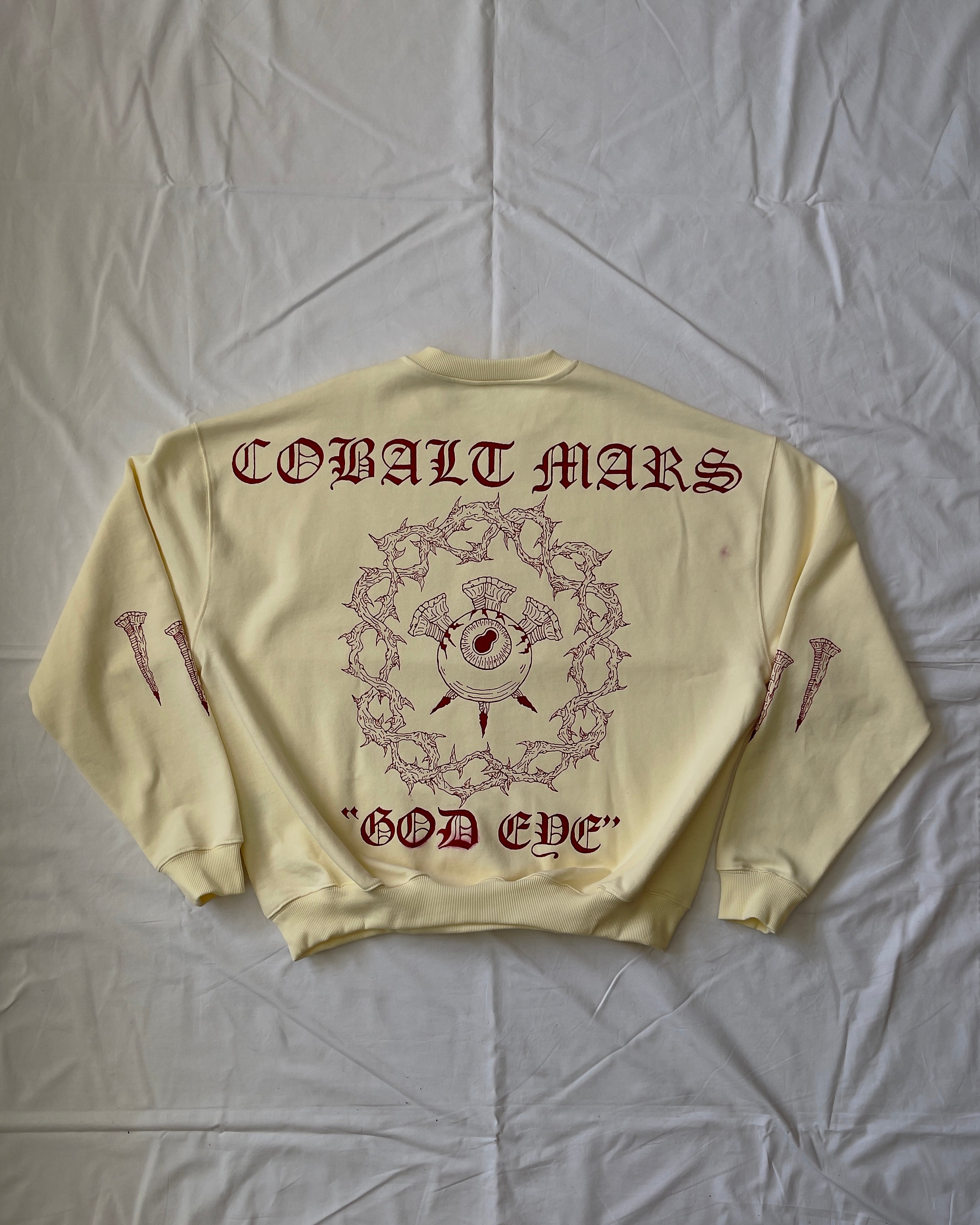 "GOD EYE" - Oversized Crewneck - Cream