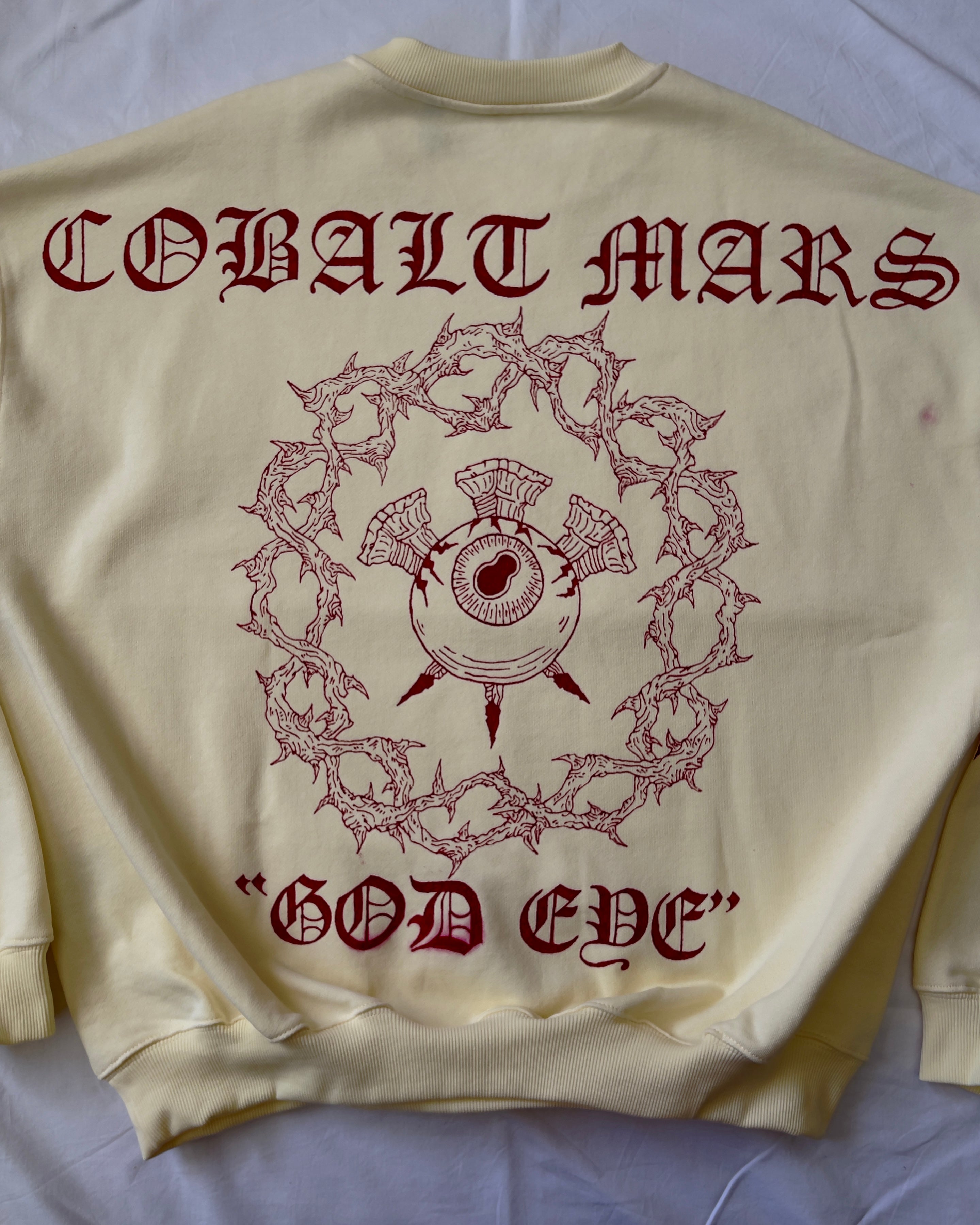 "GOD EYE" - Oversized Crewneck - Cream