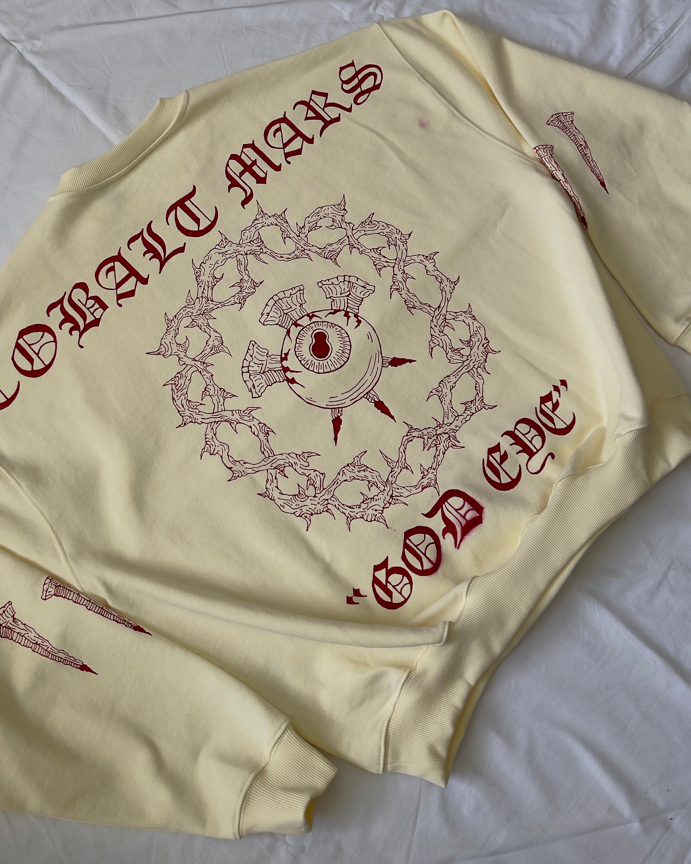 "GOD EYE" - Oversized Crewneck - Cream