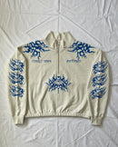"ASCENSION" - Boxy 1/4-Zip Sweater - Bone White