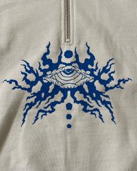 "ASCENSION" - Boxy 1/4-Zip Sweater - Bone White