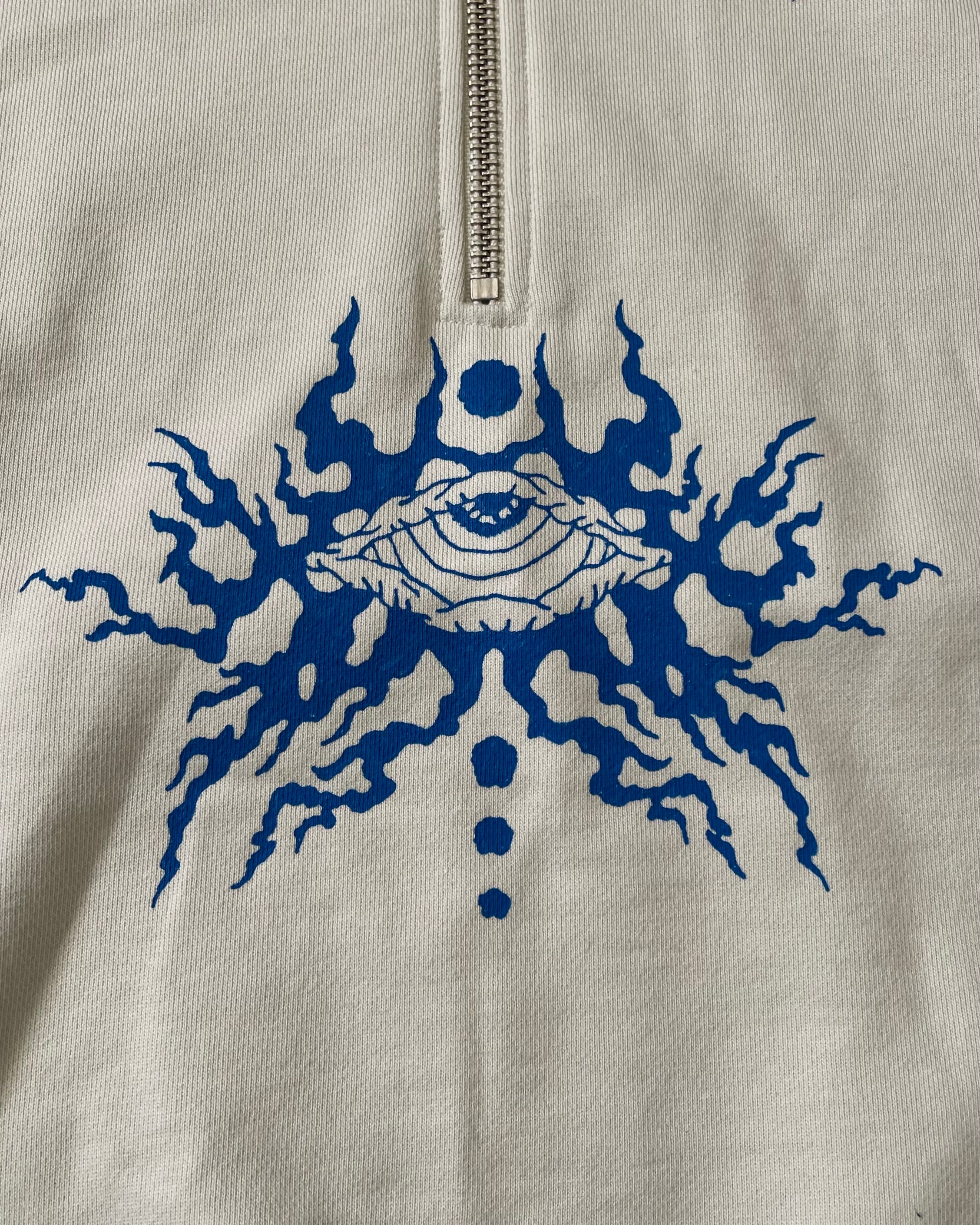 "ASCENSION" - Boxy 1/4-Zip Sweater - Bone White