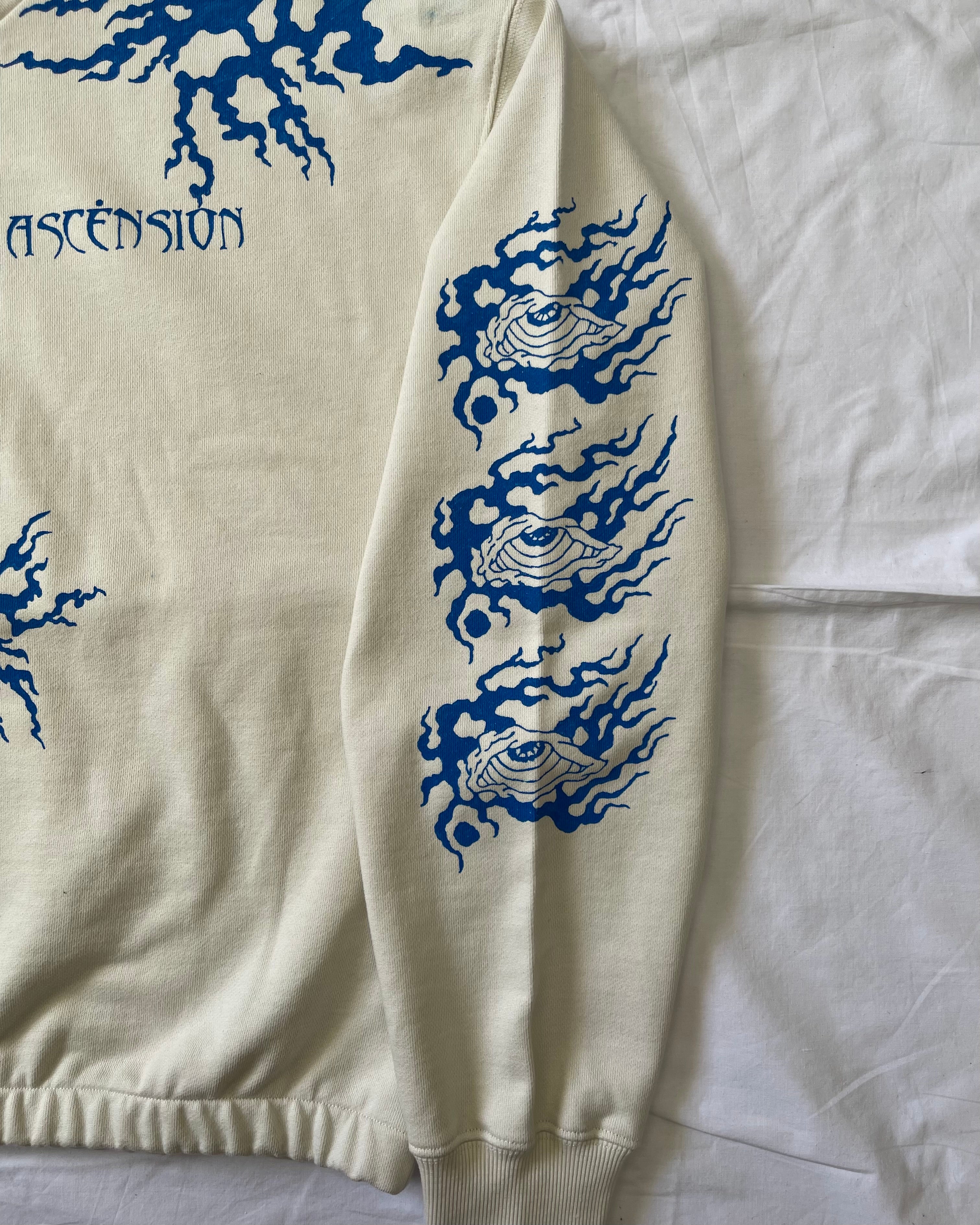 "ASCENSION" - Boxy 1/4-Zip Sweater - Bone White