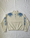 "ASCENSION" - Boxy 1/4-Zip Sweater - Bone White
