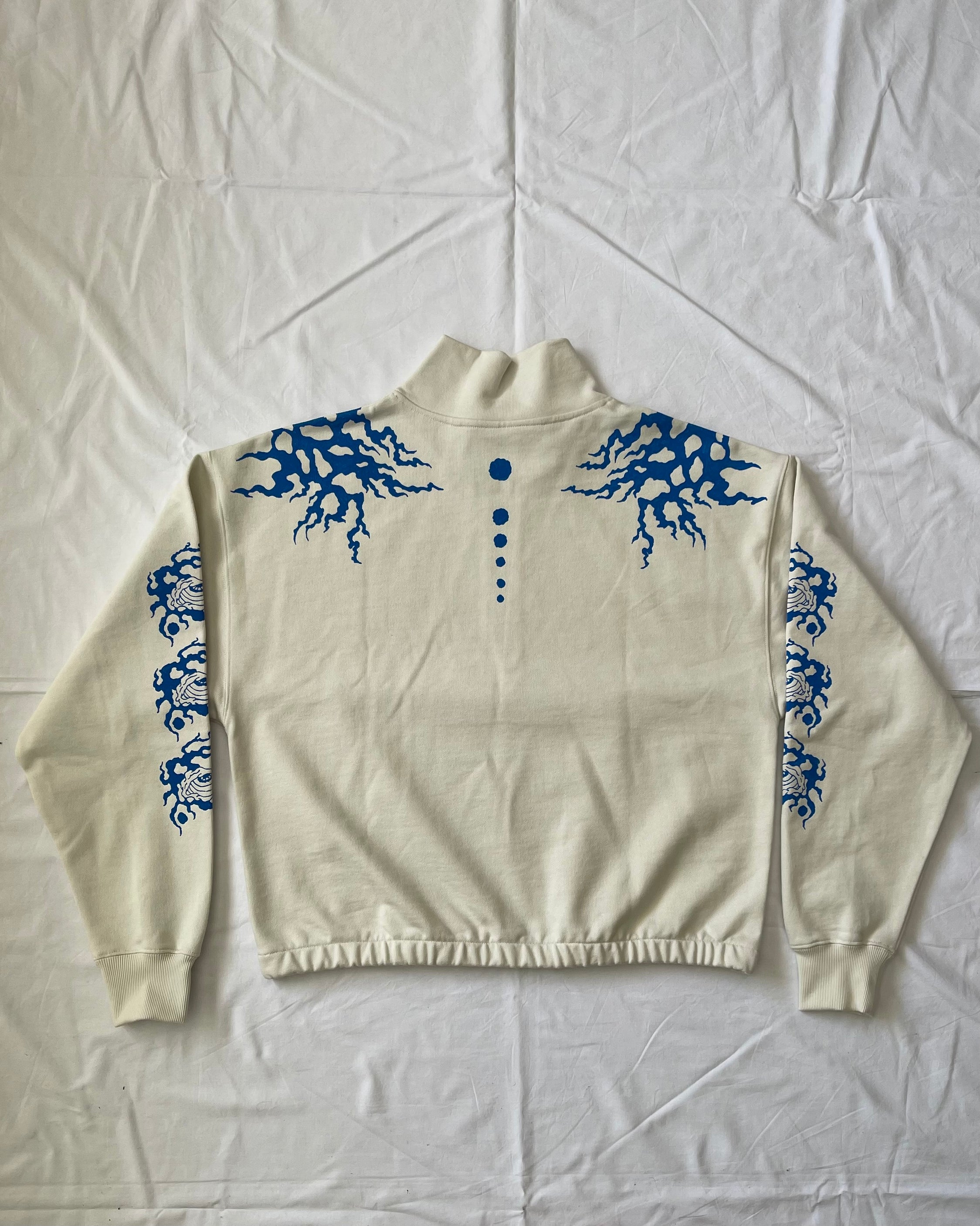 "ASCENSION" - Boxy 1/4-Zip Sweater - Bone White