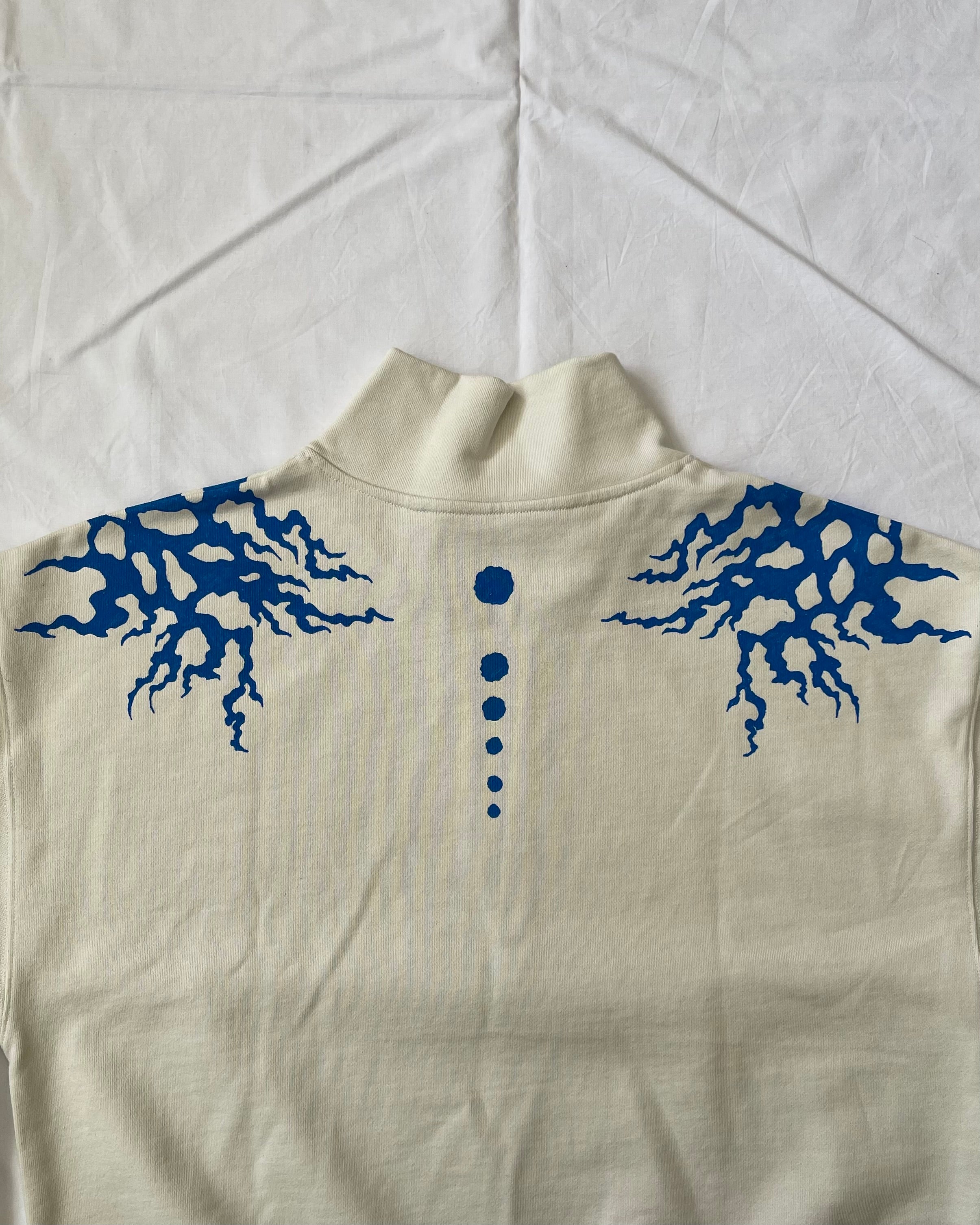 "ASCENSION" - Boxy 1/4-Zip Sweater - Bone White