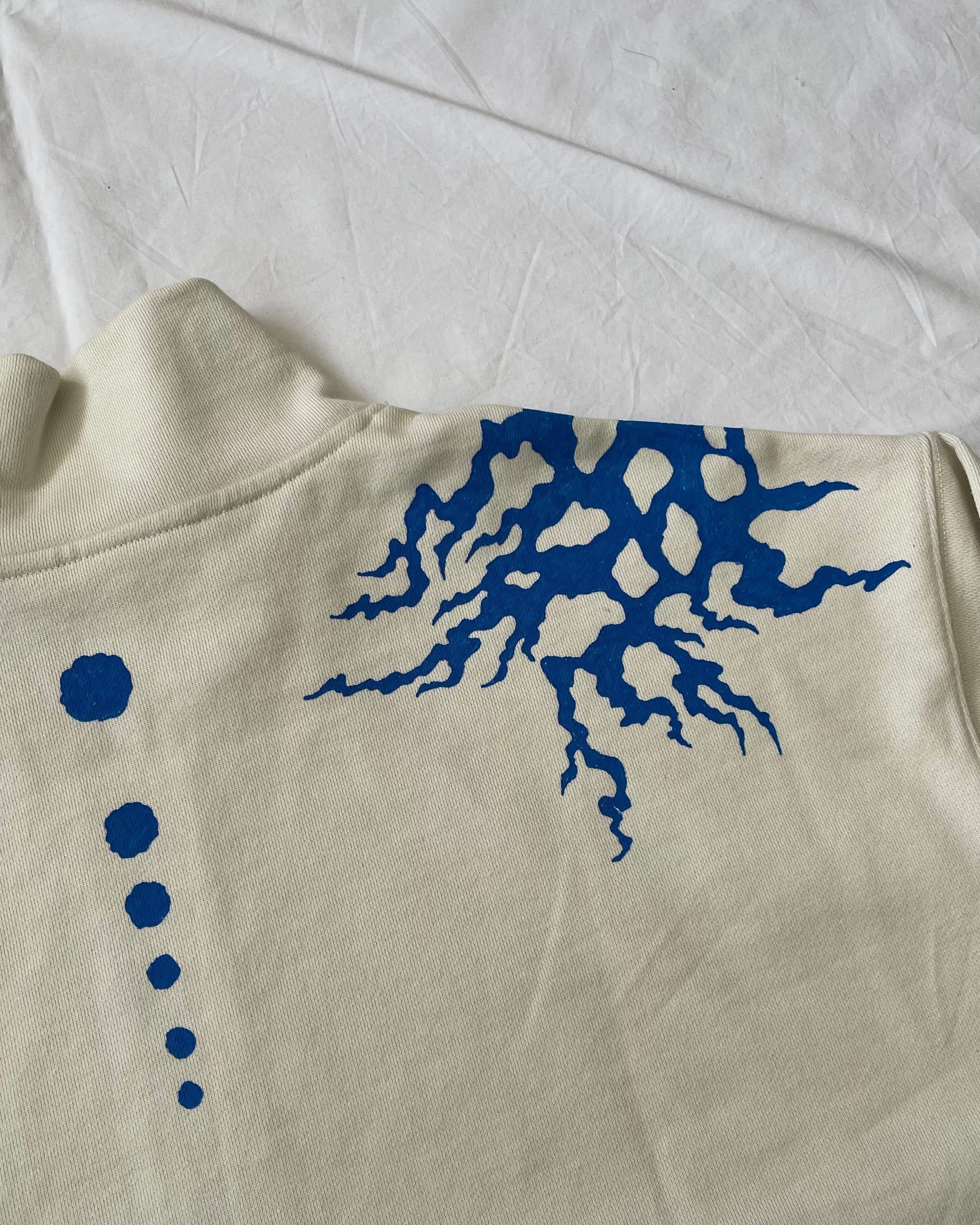 "ASCENSION" - Boxy 1/4-Zip Sweater - Bone White