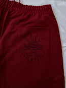 "WEAVER" - Relaxed Sweatpants - Dark Red