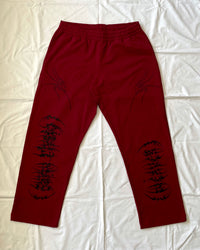 "WEAVER" - Relaxed Sweatpants - Dark Red