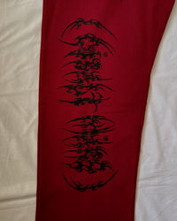 "WEAVER" - Relaxed Sweatpants - Dark Red