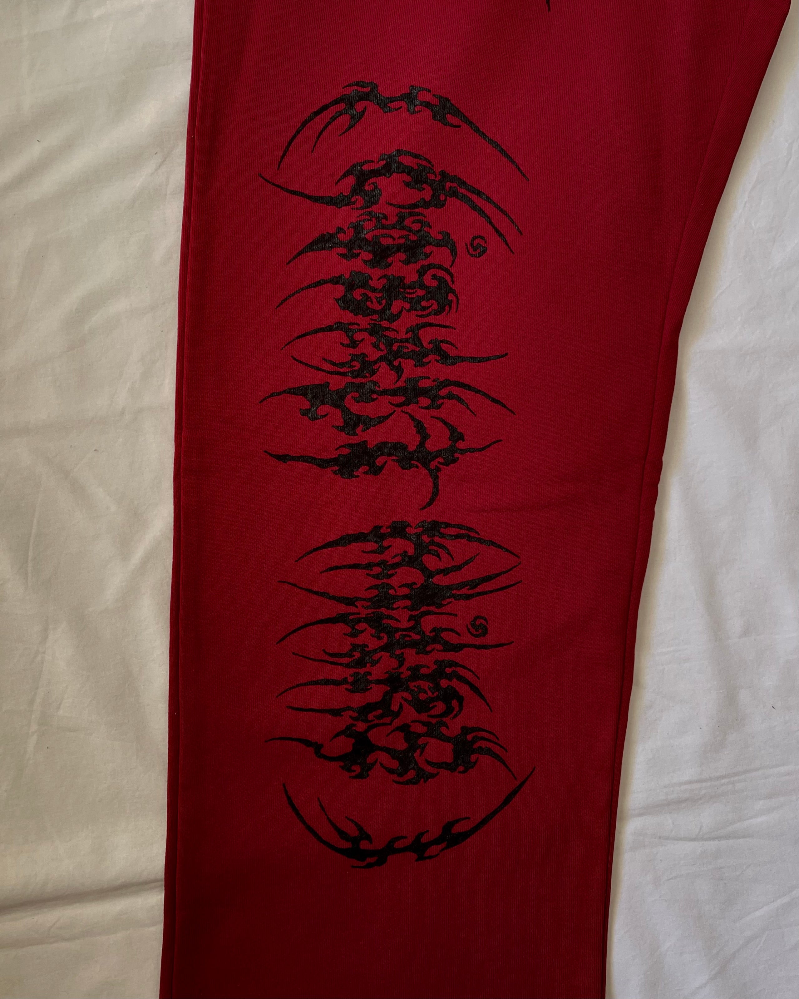"WEAVER" - Relaxed Sweatpants - Dark Red