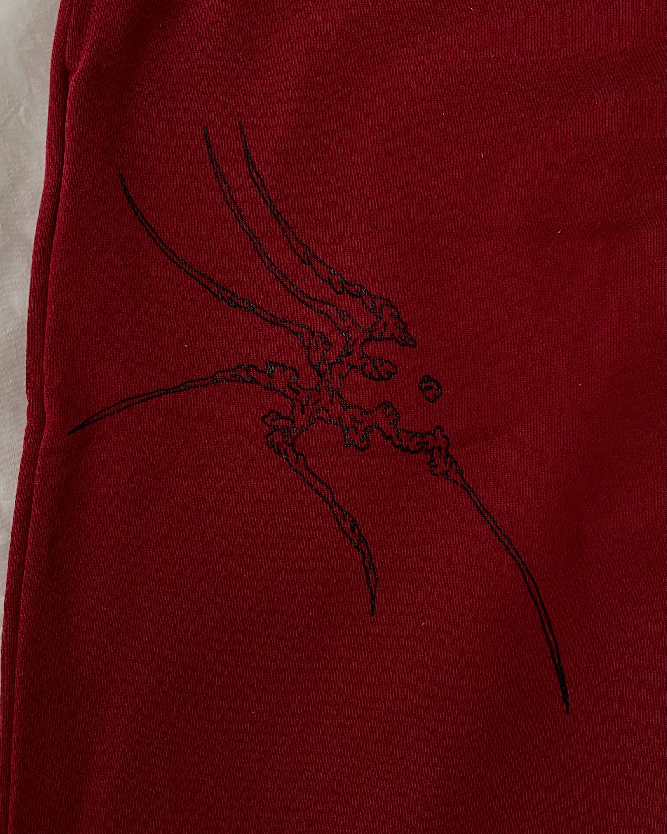 "WEAVER" - Relaxed Sweatpants - Dark Red
