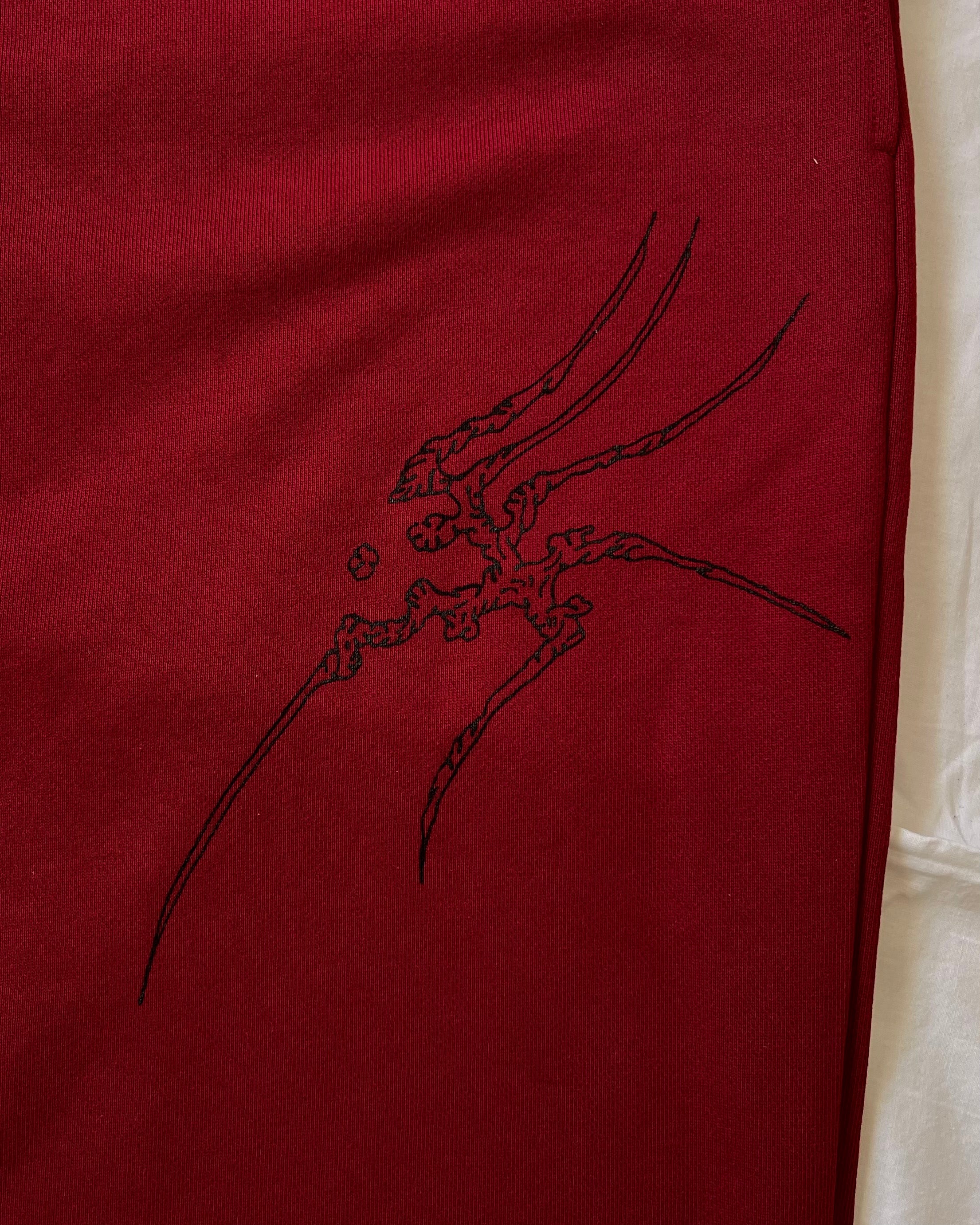 "WEAVER" - Relaxed Sweatpants - Dark Red