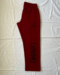 "WEAVER" - Relaxed Sweatpants - Dark Red