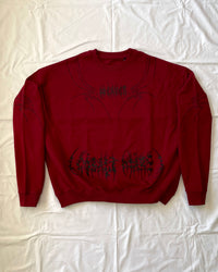 "WEAVER" - Oversized Crewneck - Dark Red